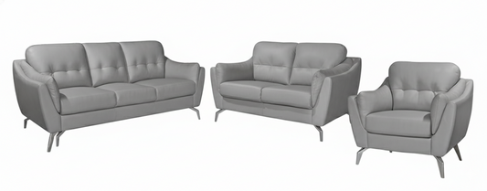 Sofa Santino 1918 321 Metal Legs 95.3Cm*207Cm*91.0Cm Pu 8016 (L/Grey)
