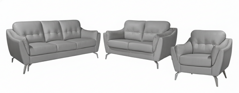 Sofa Santino 1918 321 Metal Legs 95.3Cm*207Cm*91.0Cm Pu 8016 (L/Grey)