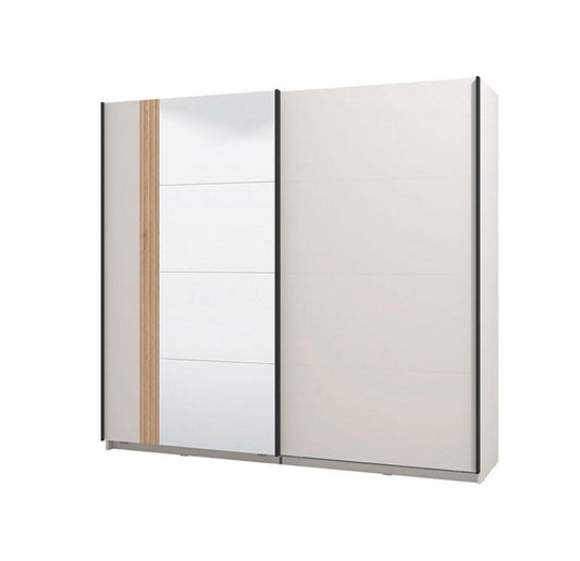 Wardrobe Belfort 220 Og 2 Sliding Doors  220*62*205Cm Off White  (Limited 3 Months Warranty)