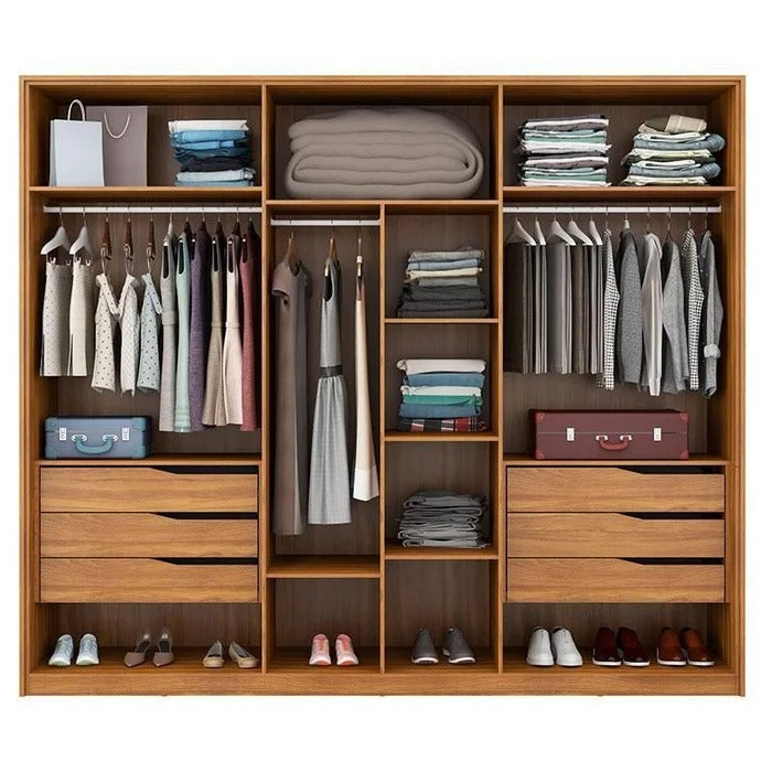 Wardrobe  Atrice D66010K/151 6 Doors 267*230*55cm Almond/Graphite  (Limited 3 Months Warranty )