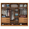 Wardrobe  Atrice D66010K/151 6 Doors 267*230*55cm Almond/Graphite  (Limited 3 Months Warranty )