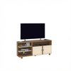Tv Stand Rio De Janeiro  1190R-355 Rack- 66.5Cm*150.0Cm*38.0Cm Canelato Rustico/ Natura Brilho