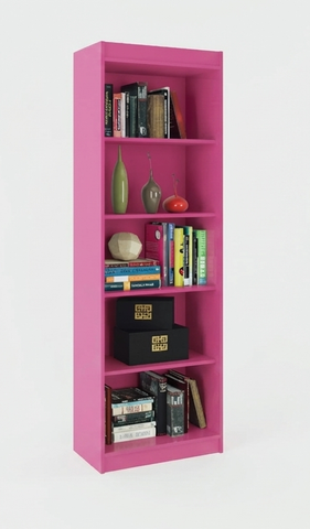 Bookcase Sapiranga 0187R-38 5 Shelves  W57*H177Cm Bright Pink  (Limited 3 Months Warranty)