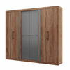 Wardrobe Valley Ref 1155 6 Doors With 2 Drawers 260*231*55Cm Fraijo/Titanium (Limited 3 Months Warranty)
