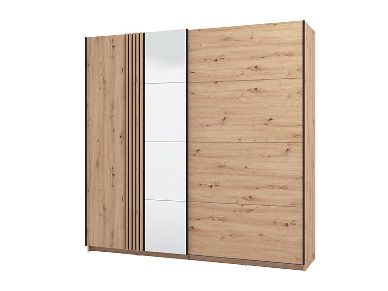 Wardrobe Ascalon 220 Og 2 Sliding Doors  220*61*217.5Cm Light Brown (Limited 3 Months Warranty)