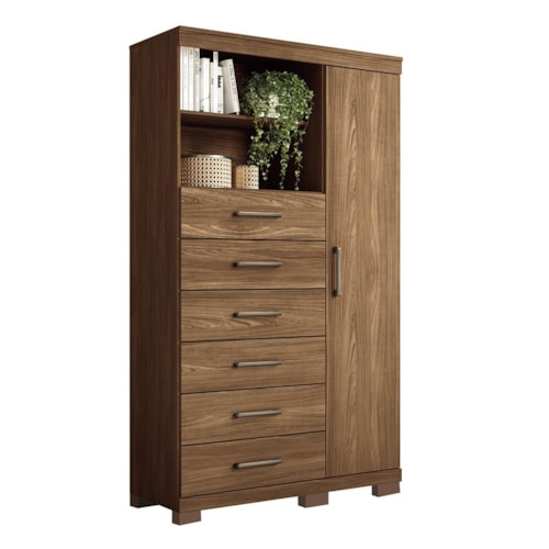 Commode Maraba 1 Door+6 Drawers 164.0Cm*40.0Cm*96.0Cm  Lacquered (Limited 3 Months Warranty)