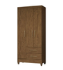 Wardrobe Lima 951331.6 3 Doors With 2 Drawers  182*82*47Cm Brown  (Limited 3 Months Warranty)