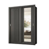 Wardrobe Darvi Ref 1182 2 Sliding Doors 120*206*45.9Cm Black  (Limited 3 Months Warranty)