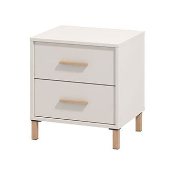 Night Stand Belfort 2 Drawers  48*40*52Cm Off White  (Limited 3 Months Warranty)