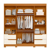 Wardrobe Vivacce 111-291 4 Doors With 4 Drawers  212*217*47Cm Cinnamon/Off White (Limited 3 Months Warranty)