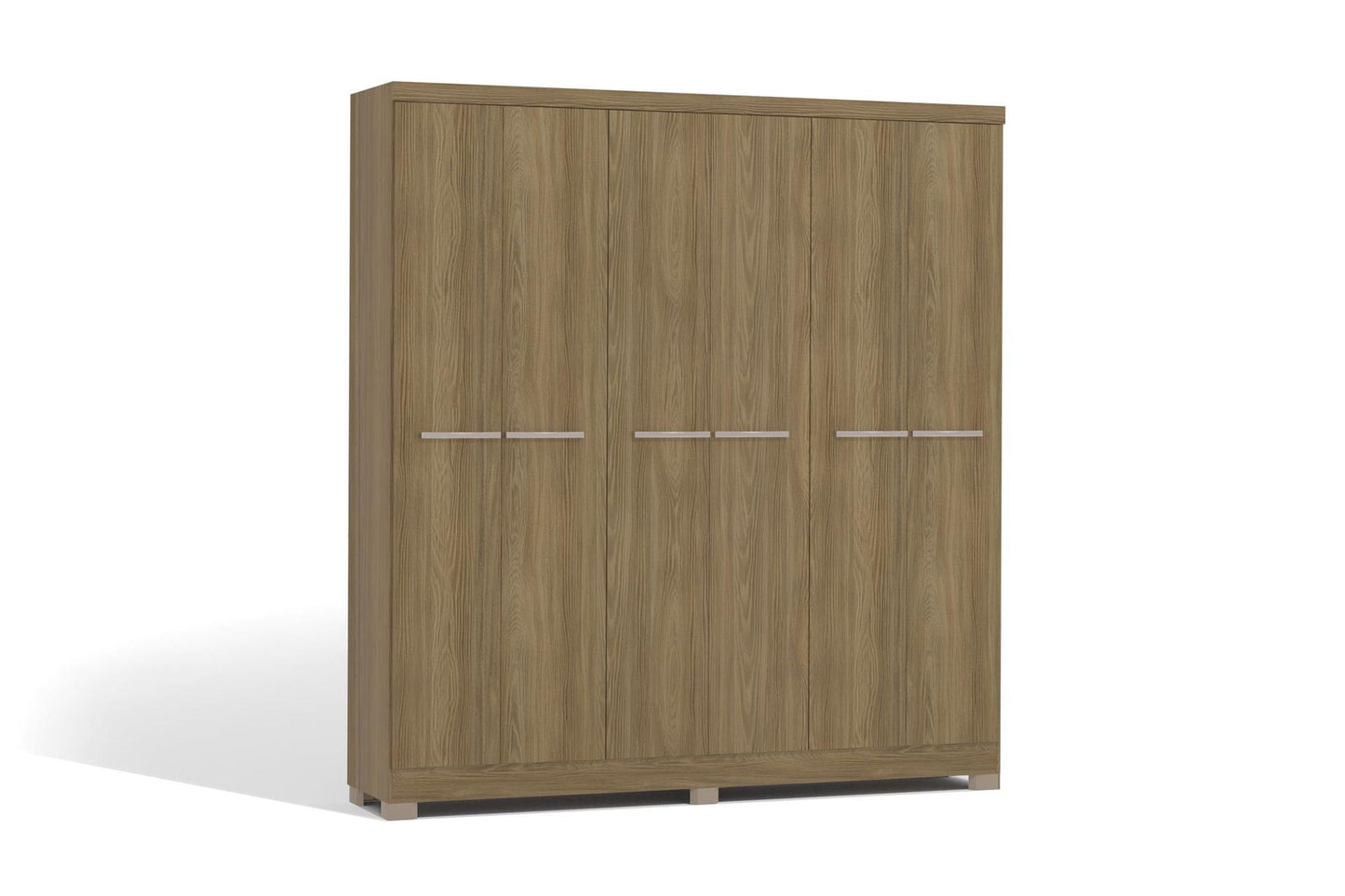 Wardrobe E530-Ng 6 Pts + 2 Tirs  217*202*47Cm Nogueira  (Limited 3 Months Warranty)