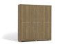 Wardrobe E530-Ng 6 Pts + 2 Tirs  217*202*47Cm Nogueira  (Limited 3 Months Warranty)