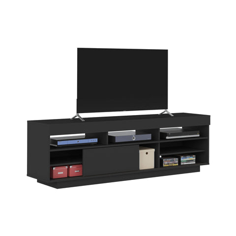Tv Stand Treviso 4117 Up To 75 / Sliding Door  180*41.5*56.5Cm Black  (Limited 3 Months Warranty)