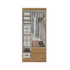 Wardrobe Astro 3P 5693 3 Doors 2 Drawers   182.0Cm*81.0Cm*47.0Cm Almendra (Limited 3 Months Warranty)