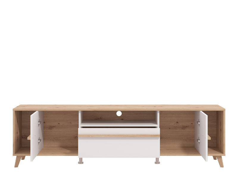 Tv Stand Orleans 11013346 2 Doors  189*40*52Cm Oak / White (Limited 3 Months Warranty)